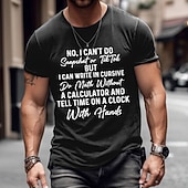 お買い得  メンズグラフィックTシャツ-メンズ クラシックスキル グラフィック Tシャツ &#039;スナップチャットやティックトックはないけど、筆記体、数学、アナログ時計&#039; ショートスリーブ ファニー ティー