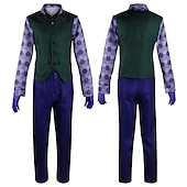 cheap Men&#039;s Costumes-The Dark Knight Clown Cosplay Costume Outfits Cosplay Movie Cosplay for Men&#039;s Adults&#039; Carnival Masquerade