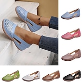 halpa Naisten matalakantaiset kengät-naisten valkoiset leikatut slip-on flats - mukavat vapaa-ajan kengät päivittäiseen käyttöön