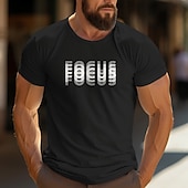 billiga Mäns grafiska t -shirt-Herr 3D Print Bokstav Grafiska tryck T-shirt Grafiska utslagsplatser 100 % bomull Kortärmad Grafisk Skjorta Svart Vit Vin Bekväm t-shirt Utomhus Gata Modedesignerkläder