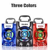 abordables Altavoces-altavoz portátil bluetooth 5.1v pa con / sin micrófono cambio de color luz led máquina de karaoke recargable compatible con tarjeta tf / usb fm, perfecto para fiestas
