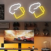 お買い得  ネオンLEDライト-オクトーバーフェストビール型 LED ネオンサイン USB バッテリー駆動ネオンライトスイッチ付き寝室結婚式誕生日パーティーゲームルーム家の壁の装飾