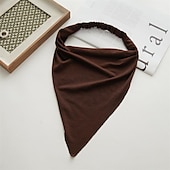 voordelige Accessoires voor haarstyling-1pc sjaal hoofdband voor vrouwen - elastische grote boho driehoek bandana hoofddoeken met clips antislip effen kleur haar hoofddoek voor tienermeisjes