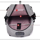 お買い得  整理と収納-1pc 大容量ラップトップ収納バックパック通学屋外キャンプ旅行盗難防止防水スポーツバッグ usb 充電ポート父の日ギフト誕生日ギフト