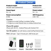 Недорогие автомобильные адаптеры-Carlinkit CPC200-2Air 2 Din Беспроводная игра Автоматическое конфигурирование Беспроводной CarPlay Беспроводная связь Android Auto для