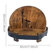 cheap Statues-Wooden Wine Spirit Display Stand Console Item Storage Countertop Pendant Decorations