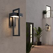 baratos luzes de parede ao ar livre-Luminárias de parede externas à prova d'água arandelas de varanda montadas na parede iluminação moderna lâmpadas de parede para pátio porta da frente entrada branco quente 110-240 v