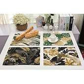 abordables Napperons et sous-verres et dessous de plat-sets de table verts résistant à la chaleur set de table de ferme set de table résistant aux taches, set de table pour mariage cuisine table à manger décoration intérieure extérieure