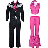 cheap Couple &amp; Group Costumes-Couples Cowboy Doll Halloween Group Couples Costumes Men's Women's Movie Cosplay Cosplay Costume Party Black Costume Halloween Carnival Masquerade