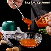 cheap Kitchen Appliances-250mL USB Charging Mini Electric Garlic Chopper Ginger Masher Machine Chili Vegetable Crusher Kitchen Tools