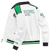 preiswerte Herrenjacken &amp; Herrenmäntel-Herren Bomberjacke College Jacke Freizeitskleidung Langlebig Grundlegend Frühling &amp; Herbst Frühling Sommer Britisch Freizeit Rundhalsausschnitt Standard Schwarz Weiß Jacken