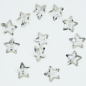 baratos Acessórios de penteados-10 pçs 1.61 &quot;estrela grampos de cabelo snap presilhas de cabelo antiderrapante estrela acessórios para o cabelo para meninas mulheres 2000s y2k prata metal grampos de cabelo