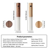 abordables éClairage d&#039;intérieur-led pir capteur de mouvement humain applique usb bâton en bois déplacer la lumière de nuit magnétique couloir armoire garde-robe lumière décor à la maison lumière