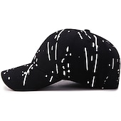 billiga Baseballkeps herr-Herr Basebollkeps Svart Vit Polyester Resor Strandstil Utomhus Semester Graffiti Justerbara Mode
