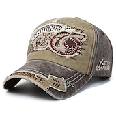 ieftine Şapcă de baseball pentru bărbaţi-Unisex Șapcă de baseball Negru Roșu-aprins 100% bumbac Spălat Călătorie Stiluri de Plajă În aer liber Vacanță Bloc Culoare Ajustabile Modă Protecție Ochi