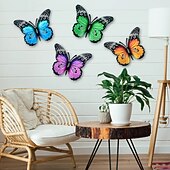 Недорогие металлический декор стен-1 шт. металлический декор для стен в виде бабочки для декора сада, декор для патио, украшение для комнаты, украшение для вечеринки, настенный художественный декор, декор для патио, наружный садовый