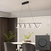 economico Design della linea-moderna illuminazione a sospensione a led, lampadario a led lineare lampada ad onda, lampada a sospensione a led 30w per sala da pranzo isola cucina zona colazione soggiorno 85-265v