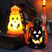 tanie Światła Halloween-dekoracje halloweenowe led dyniowe latarnie jack o lantern festiwal lampiony nocne atmosfera impreza świeca latarnia terror rekwizyty szkielet rekwizyty dekoracja
