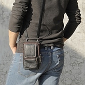 billiga Herrväskor-crossbody axelväska för män för män - kompakt budväska med flera fack med justerbar rem för resor och vardagsbruk