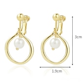 abordables Accesorios y más-Mujer Pendientes cortos Pendients de aro Pendientes con clip Retro Gota Elegante Vintage Sencillo Dulce Perla Artificial Aretes Joyas # 1 / # 2 / # 3 Para Fiesta Calle Diario Festivos Festival 1 Par