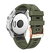 Недорогие Ремешки для часов Garmin-Ремешок для часов для Garmin Fenix 7S Pro 6S 5S Plus Epix Pro 42mm Approach S70 42mm Instinct 2S Descent Mk2S D2 Delta S 20mm силиконовый Замена Ремень 20mm Регулируется Пряжка из нержавеющей стали