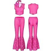 voordelige Koppel- en groepskostuums-koppels film rollerblade outfits pop y2k cowgirl pakken jumpsuit jurk felroze mannen vrouwen koppel cosplay kostuum halloween carnaval maskerade