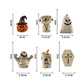 billiga Halloweenhängande och bordsdekorationer-halloween spöke pumpa prydnad mikro landskap prydnad skrivbordet harts liten prydnad