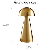preiswerte Tischlampen-LED-Pilz-Tischlampe, Touch-Dimmung, dreifarbig, Retro-Schlafzimmer, Nachttisch, Desktop, USB, wiederaufladbar, Nachtlicht, Leselampen für Hotel, Restaurant, Bar, Schlafzimmerlampe