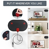 cheap Wireless Routers-New Mini TV Aerial Indoor Amplified Digital HDTV Antenna Support HD 4K 1080P DVB-T Freeview TV Broadcast Long Range TV Antenna Signal Booster
