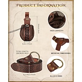 economico Accessori e altro-Medievale Rinascimento Cintura in Vita Fiera del Ren Vichingo Per uomo Per donna Unisex Celtico Vichingo Fantasia Halloween Carnevale Mascherata Feste LARP Adulti Cintura Borsa Tutte le stagioni
