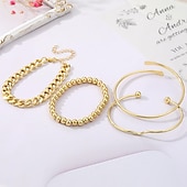 economico Braccialetti-Per donna Bracciale Classico Prezioso Di tendenza Personalizzato Cromo Gioielli braccialetto Oro Per Matrimonio Feste