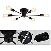 economico Design Sputnik-plafoniera da incasso semi-incasso, 6 luci lampadario moderno sputnik illuminazione a sospensione per soggiorno cucina sala da pranzo camera da letto casa colonica plafoniere da incasso 110-240v