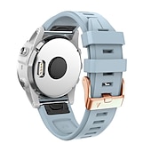 Недорогие Ремешки для часов Garmin-Ремешок для часов для Garmin Fenix 7S Pro 6S 5S Plus Epix Pro 42mm Approach S70 42mm Instinct 2S Descent Mk2S D2 Delta S 20mm силиконовый Замена Ремень 20mm Регулируется Пряжка из нержавеющей стали