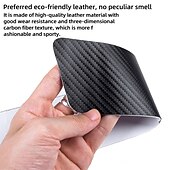 cheap Car Body Decoration &amp; Protection-4PCs Car Door Stickers Universal Sill Scuff Anti Scratch Carbon Fiber Auto Door Sticker Car Accessories Styling
