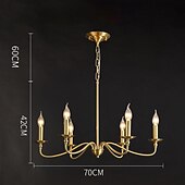 ieftine Design Stil Lumânare-candelabru auriu candelabru modern cu 8 lumini pentru sufragerie, dormitor, foaier, sufragerie, insulă de bucătărie, intrare, birou, bar, decor fermă 110-240v