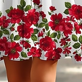 billiga 3D Blomma Klänning-Påsk Flickor 3D Blommig Grafisk Klänning Långärmad 3D-tryck Sommar Vår Höst Semester Sport &amp; Utomhus Dagligen söt stil Ledigt Skön Barn 3-12 år Vardagsklänning A linjeklänning Ovanför knäet Normal
