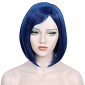 economico Parrucche dei personaggi dei film-Parrucca cosplay blu del film Coraline parrucche di Halloween
