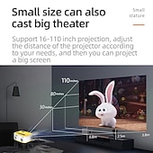 billige Projektorer-Nyeste mini prosjektor svart hvit HD 1080P bærbar utendørs hjemme teater prosjektor smarttelefon nettbrett laptop TV-stick valentinsdaggave
