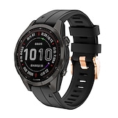 Недорогие Ремешки для часов Garmin-Ремешок для часов для Garmin Fenix 7S Pro 6S 5S Plus Epix Pro 42mm Approach S70 42mm Instinct 2S Descent Mk2S D2 Delta S 20mm силиконовый Замена Ремень 20mm Регулируется Пряжка из нержавеющей стали