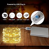 economico Striscie luci USB-elegante festa di nozze ricevimento 100led scintillante stella filo di rame luci fata stringa – 33 piedi alimentato tramite usb con telecomando, 8 modalità per la decorazione del giardino di casa
