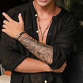 preiswerte Urlaub-Herren Hemd Hemd aus Baumwollleinen Hemd mit chinesischem Kragen Hemd mit Stehkragen Sommerhemd Strandhemd Glatt Urlaub Hawaiianisch Schwarz Khaki Langarm Kargen Frühling Sommer Bekleidung Grundlegend