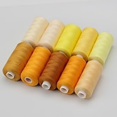 abordables coser y tejer y ganchillo-10 carretes kits de hilos de coser 400 yardas/carrete de hilo de poliéster acolchado 402 surtido de hilos para coser a máquina bordado a mano