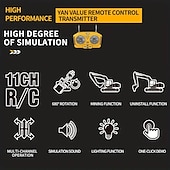 halpa rc-ajoneuvot-120 rc kaivinkone 2,4 g kaukosäädin suunnittelu ajoneuvo telatraktori puskutraktori kippiauto kippiauto sähköauto lelut pojille lapset lahjat lapsille