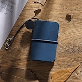 levne Notebooky a plánovače-Kůže zápisník Jednoduchý A7 2.9×4.1 palce Retro Kůže SoftCover Přenosná 64 stránky zápisník pro Cestovatelské Student