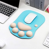 abordables Tapis de Souris-Tapis de souris 3d ergonomique avec repose-poignet patte de chat mignon repose-poignet en silicone doux et confortable tapis de souris tapis de poignet anti-dérapant pour ordinateur jeu d&#039;ordinateur