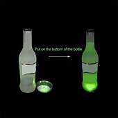 cheap Novelties-1/2/5pcs LED Coaster Flashing Creative Luminous Bottle LED Light Cup Sticker Mat Bar Club Party Supply Coaster Decor