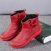 cheap Ankle Boots-Women&#039;s Brown Casual Ankle Boots with Double Buckle Straps - Comfortable Everyday Footwear for Fall and Winter