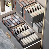 preiswerte Kleider-Schubladen-Organizer-Kleiderschrank-Kleider-Organizer, Unterwäsche-Socken-BH-Aufbewahrungsbox, faltbarer Schrank-Organizer aus Stoff, Schubladen-Organizer zur Aufbewahrung von Hosen, Socken, BHs, Unterwäsche, Krawatten