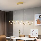 economico Design della linea-moderna illuminazione a sospensione a led, lampadario a led lineare lampada ad onda, lampada a sospensione a led 30w per sala da pranzo isola cucina zona colazione soggiorno 85-265v