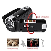preiswerte Digitalkamera-Tragbare Full HD 1080P Vlogging Kamera 2,7&quot; LCD 270° Drehung 16MP 16-facher digitaler Zoom Selfie-Videokamera